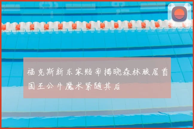 福克斯新东家赔率揭晓森林狼居首国王公牛魔术紧随其后